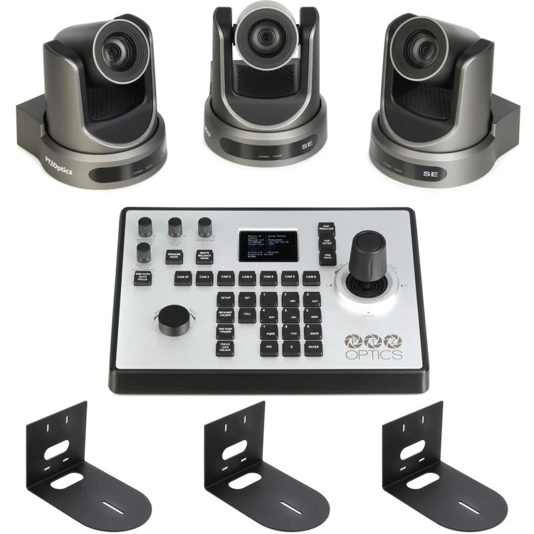 PTZOptics Producer Move SE 20X PTZ Camera Bundle with Wall Mounts