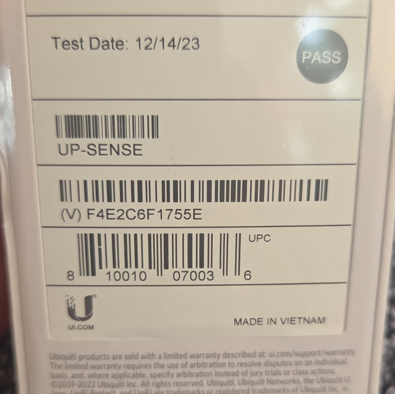 Ubiquiti UniFi Protect UP-Sense Smart Sensor Bluetooth Wireless Indoor White