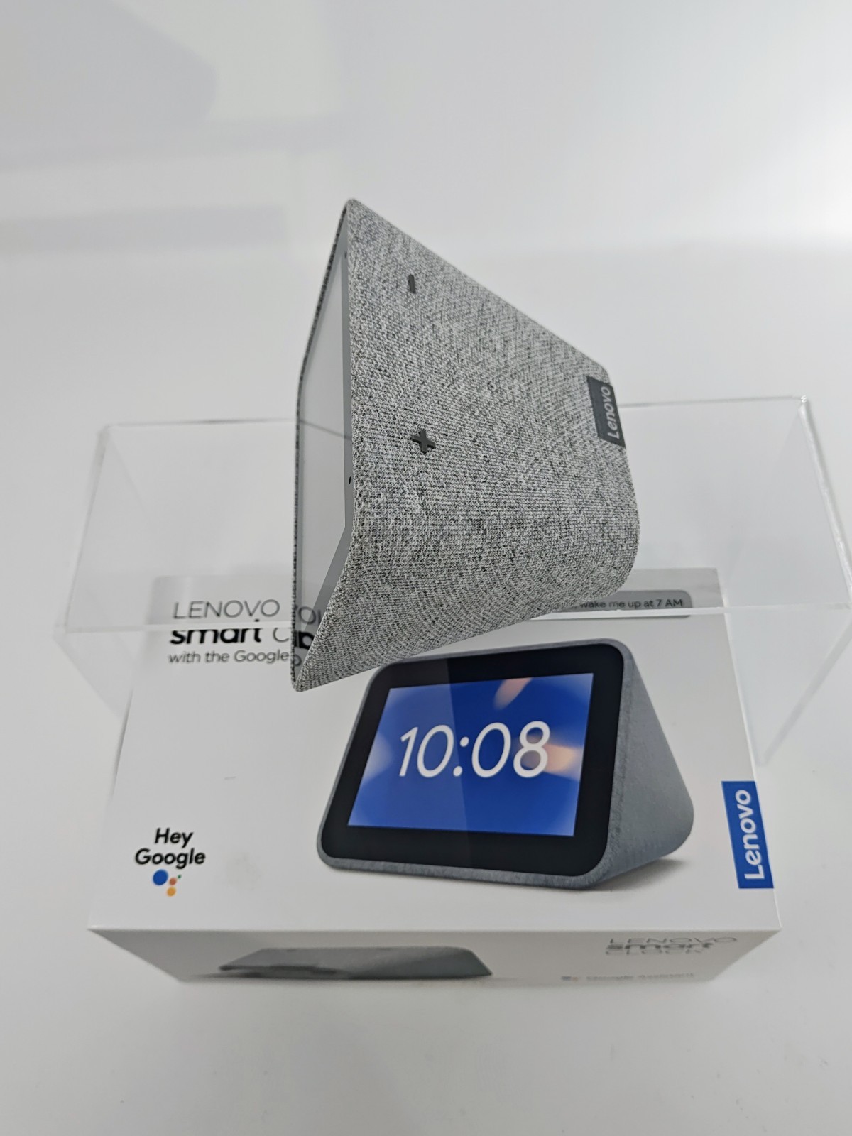 Lenovo Smart Clock. 4-Inch LCD Android Smart Clock With Google Assistant – Gray