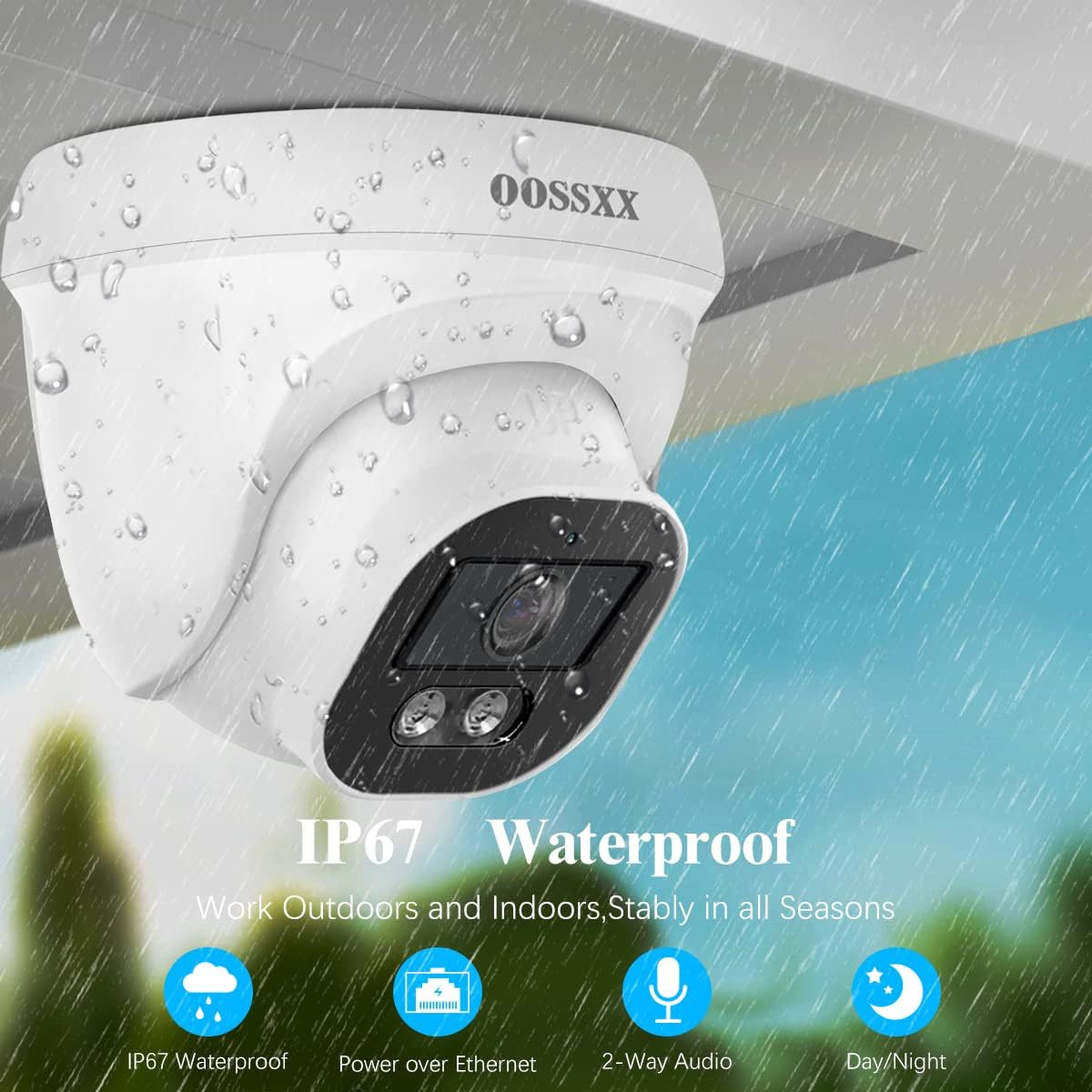 (2026 Update) 4K Poe Security Camera System with 10″ Monitor, 4 Wired Cameras Ou