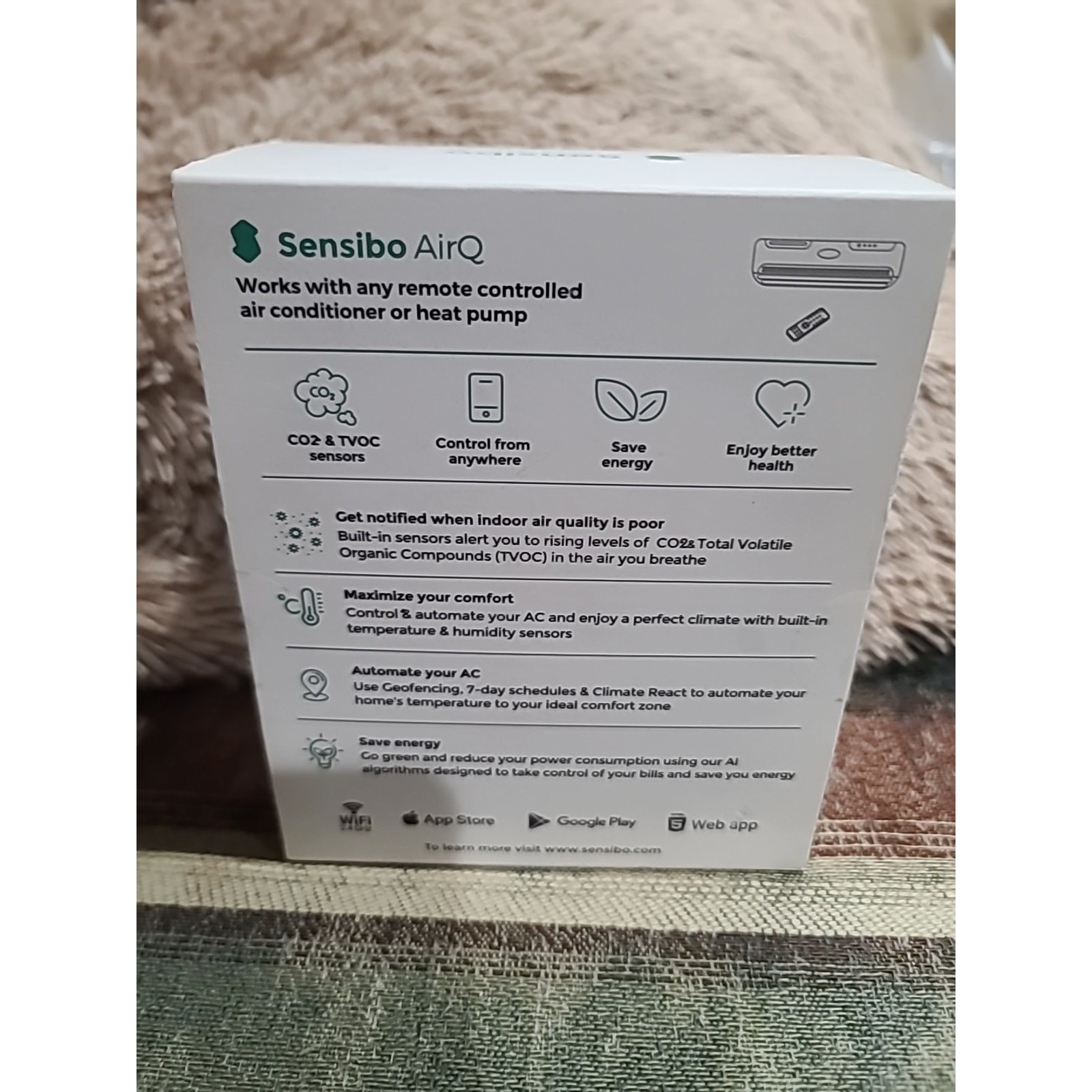 Sensibo Air PRO Smart AC Controller & Air Quality Monitor Wi-Fi, SEN-AIRQ-CRL-01
