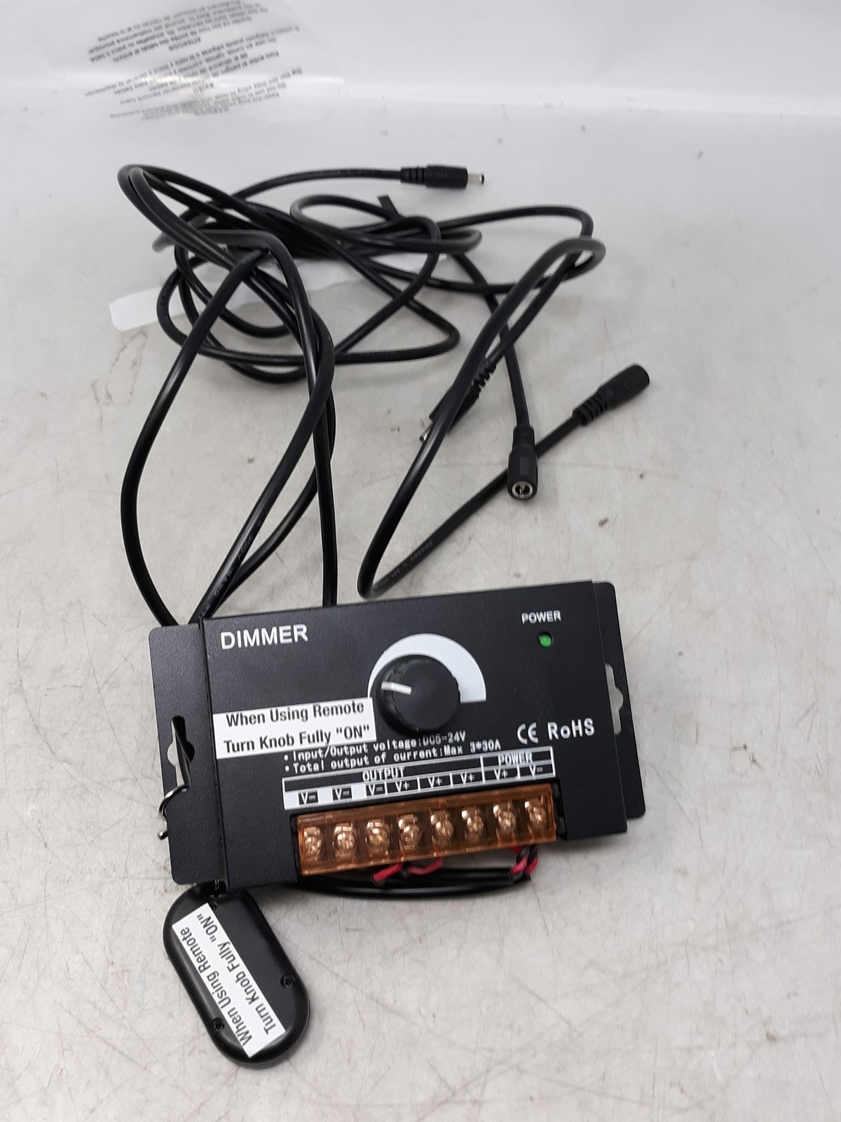 LED Dimmer Controller Remote DC 5-24V 3*30A Adjustable Brightness Lighting
