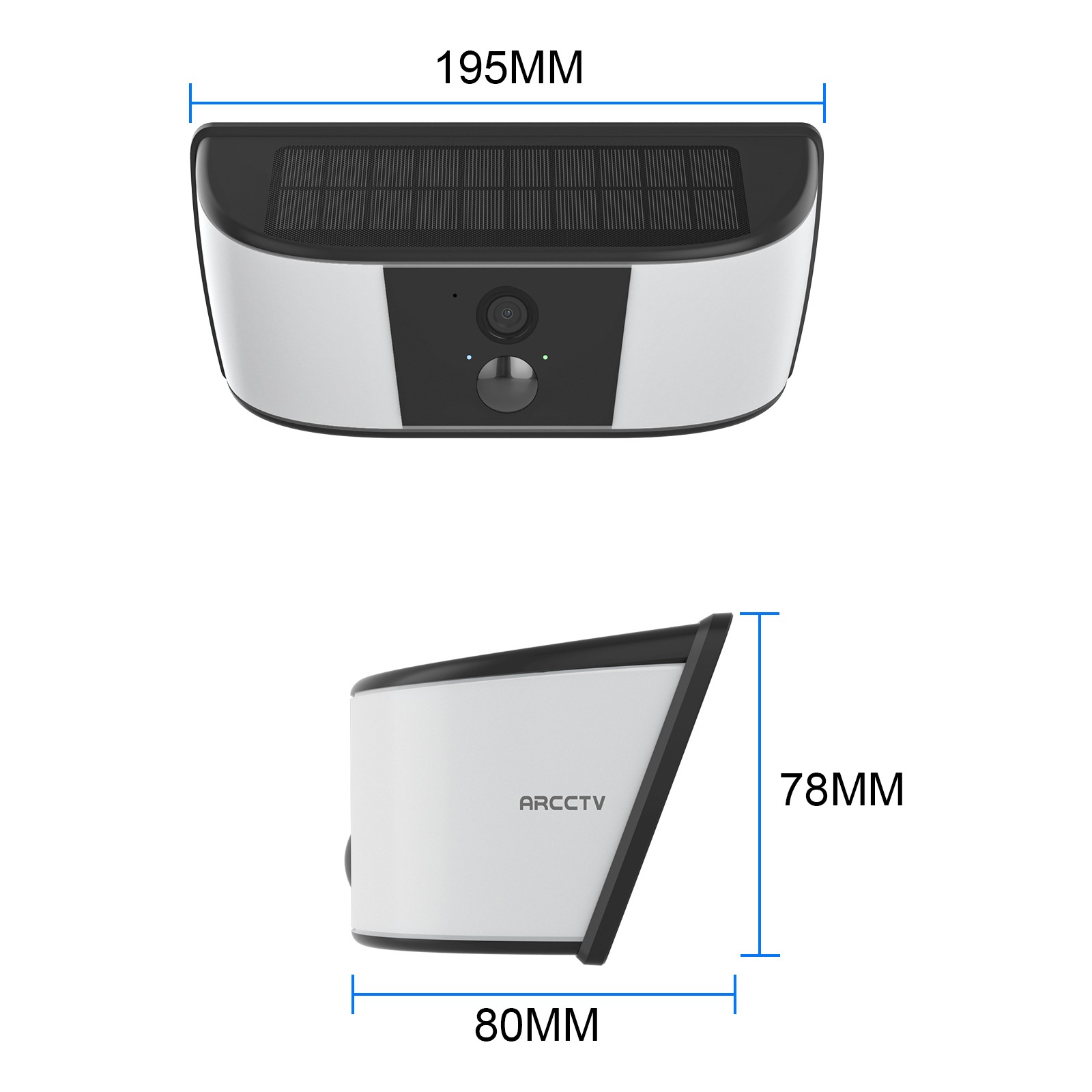 4MP WiFi Wall Light Solar Security Camera Outdoor Wireless Audio Camera IR Night