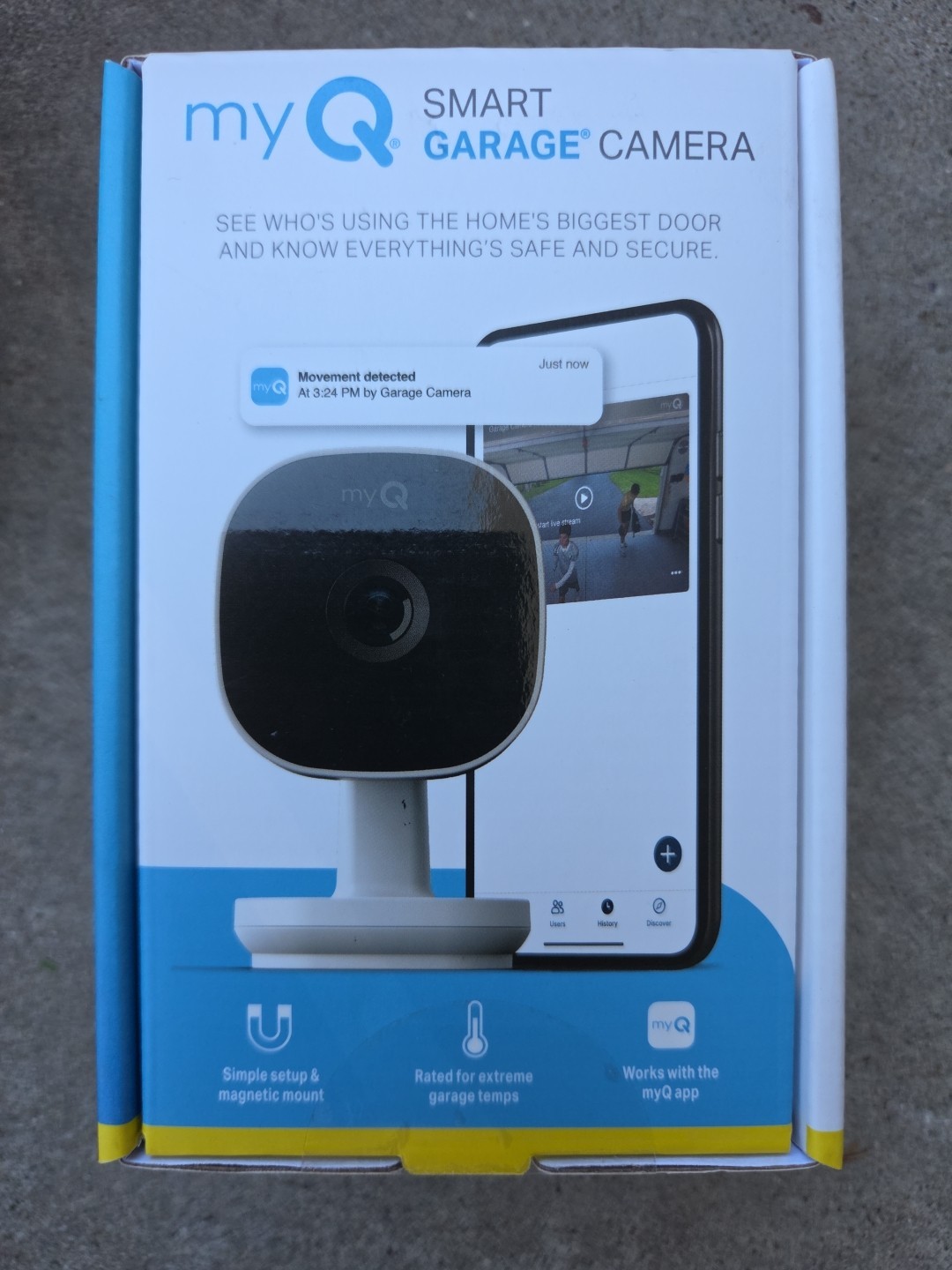 Chamberlain myQ Smart Garage HD 1080p Indoor Wi-Fi Security Camera – White