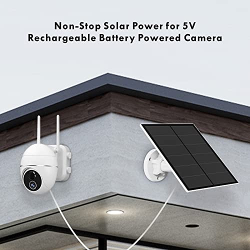 5W Solar Panel for Security Camera Outdoor, 5V USB Solar Panel Charger 1 Pack