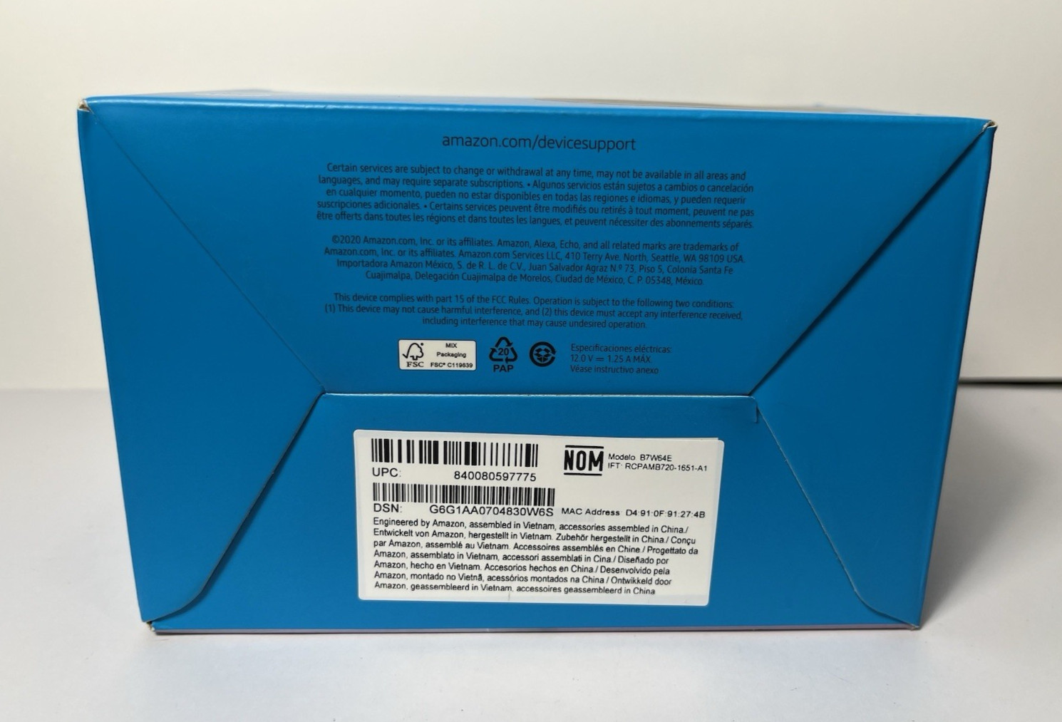 NEW – Echo Dot (4th Gen, 2020 release) B7W64E Smart Speaker with Alexa BLACK