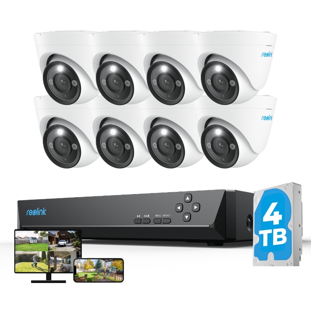 Reolink 16CH 4TB NVR Home 12MP PoE Security Camera System Outdoor 24-7 Recording