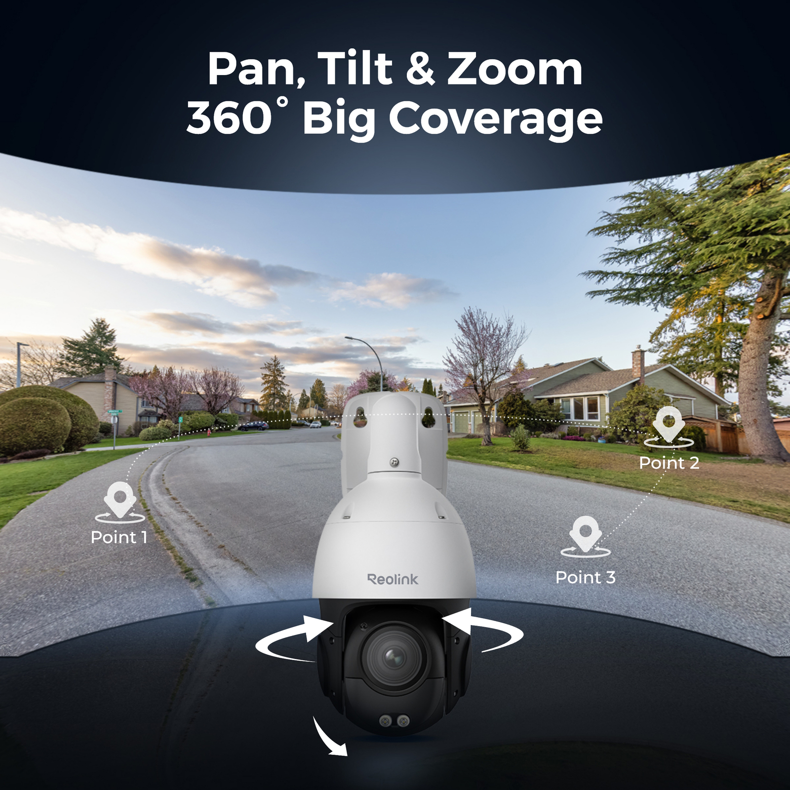 Reolink RLC-823S2 4K PTZ PoE Security Camera with 16X Optical Zoom 360° Coverage