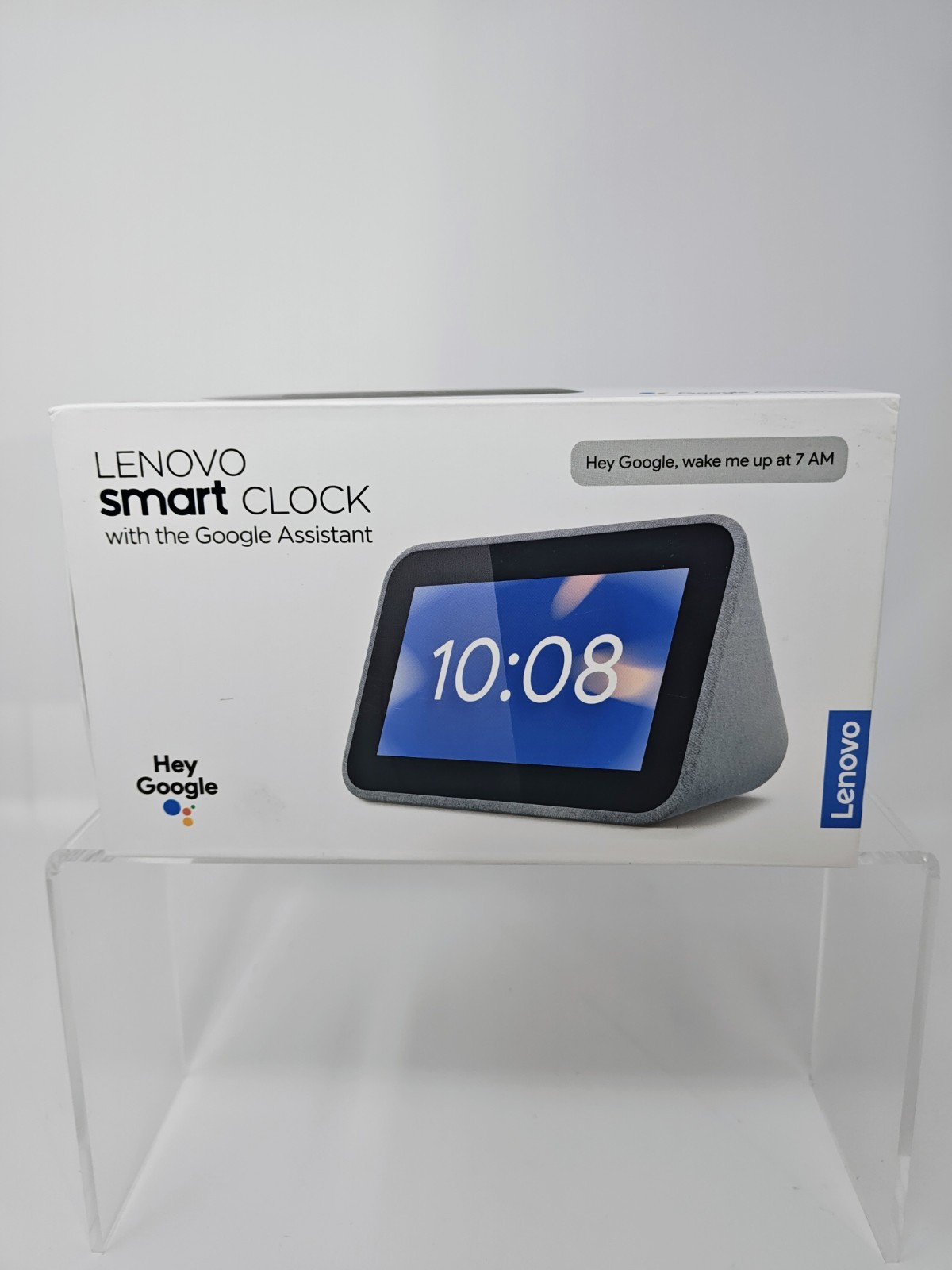 Lenovo Smart Clock. 4-Inch LCD Android Smart Clock With Google Assistant – Gray