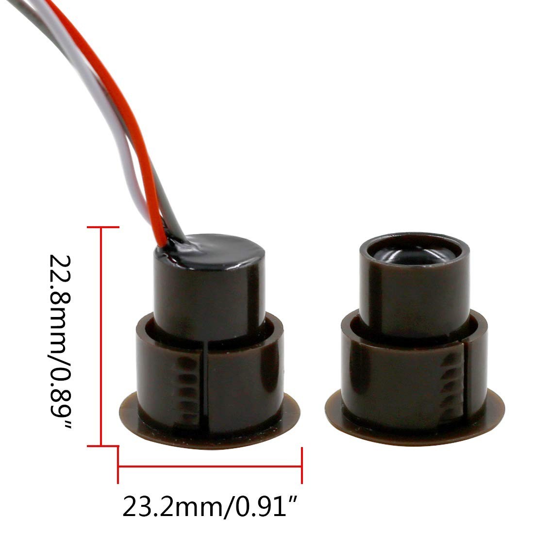 5 Sets Wired Security Window Door Contact Sensor Alarm Magnetic Reed Switch NC/N