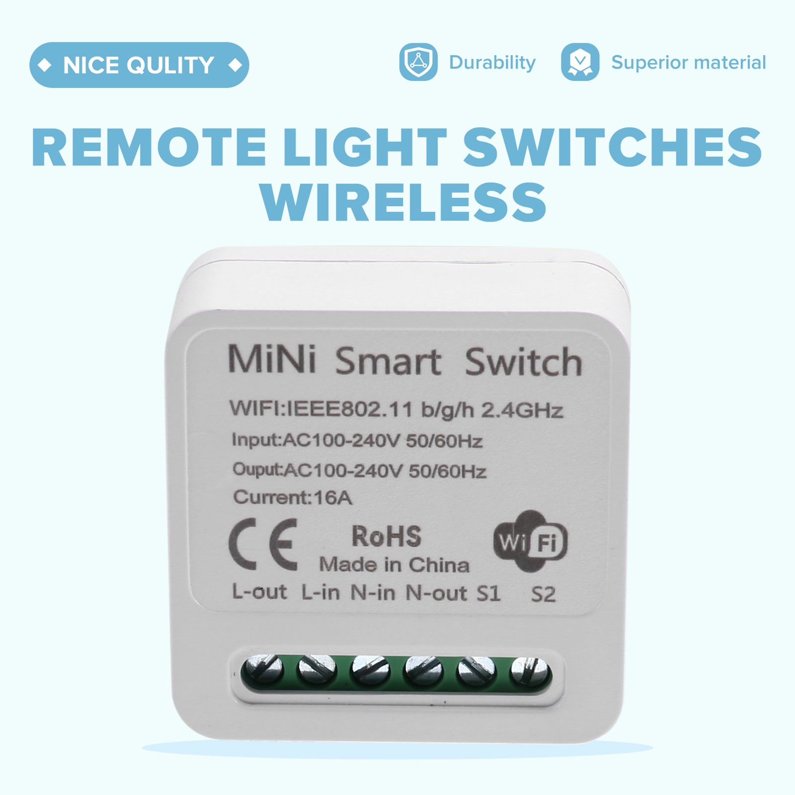 WiFi Relay , DIY Timer Light Module /Tuya Application, Remote Control I5D8