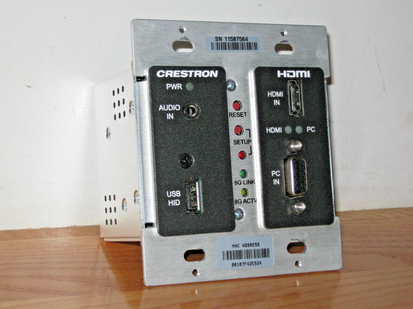 CRESTRON DM-TX-200-C-2G-B-T WALL PLATE DIGITALMEDIA 8G TRANSMITTER 200
