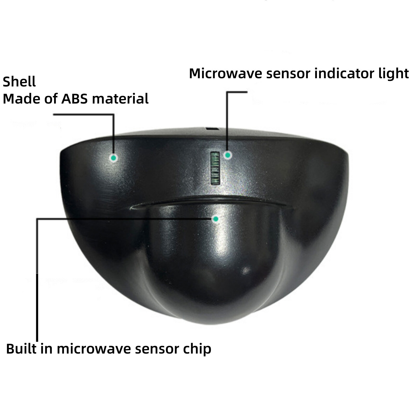 Black 24.125GHz Human Inductive Motion Microwave Radar Sensor For Automatic Door