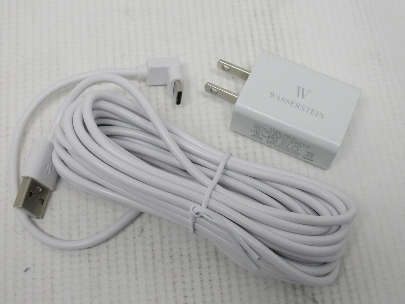 Wasserstein Power Adapter Compatible with Wyze Battery Cam Pro – WHITE