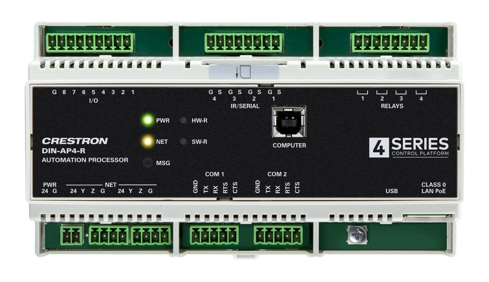 Crestron DIN-AP4-R, 4-Series™ DIN Rail Control System for Crestron Home OS – NEW