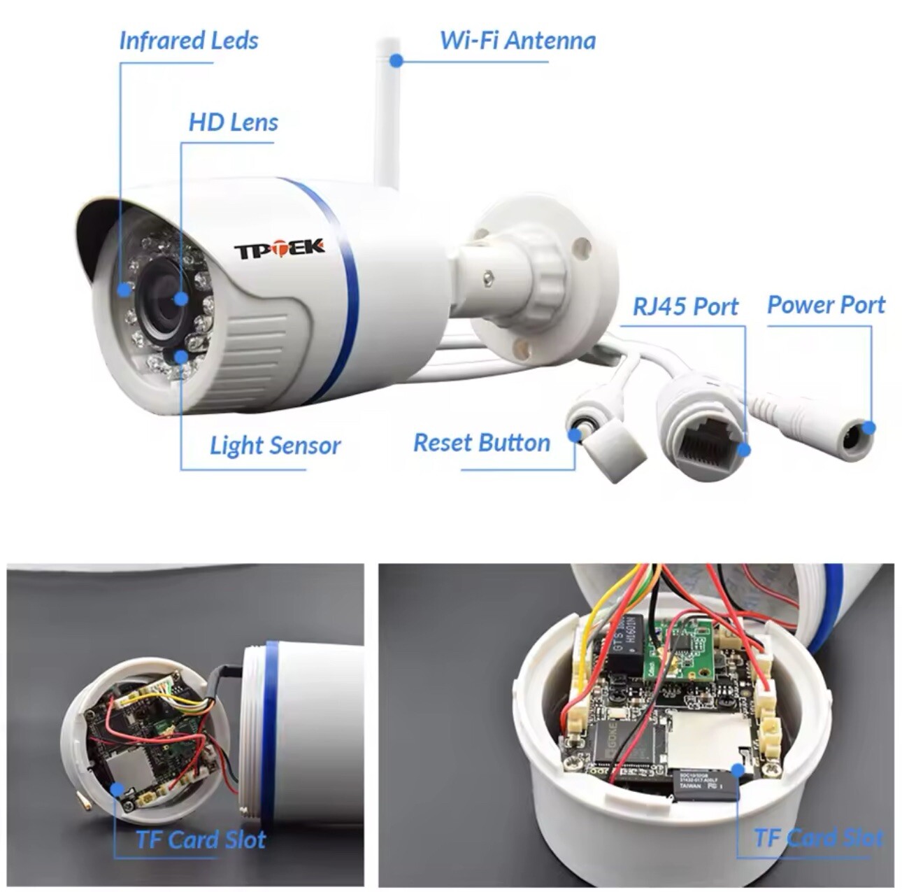 SURVEILLANCE HOME OFFICE WATERPROOF CAMERA 4MP 1080P IP WIFI HD 64 GB TF CARD
