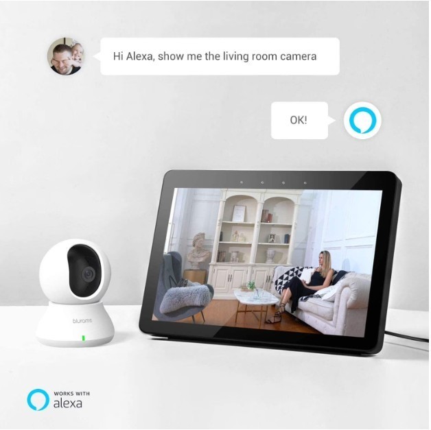 2pcs Blurams Dome Lite 2 Home 2K Security Camera, 360-degree/2-Way Audio For Pet