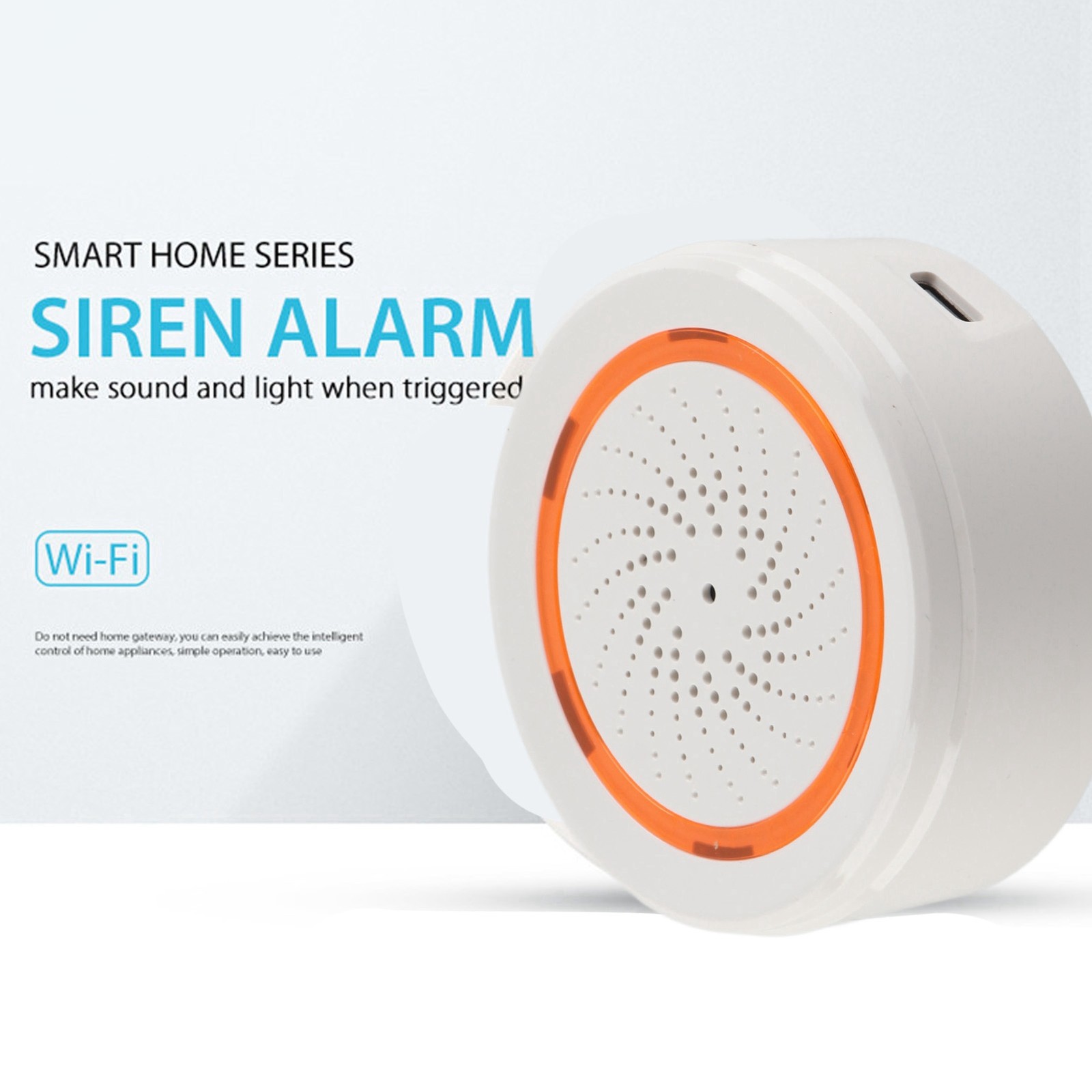 Siren Alarm App Control 90db Wireless Impact Resistant Sound Light Alarm For