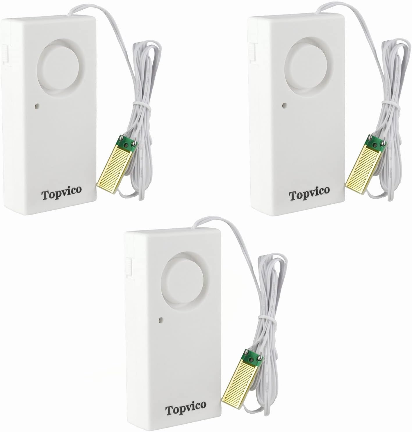 Water Leak Sensor Detector Flood Alarm for Basement RV Moisture 120Db Work Alone