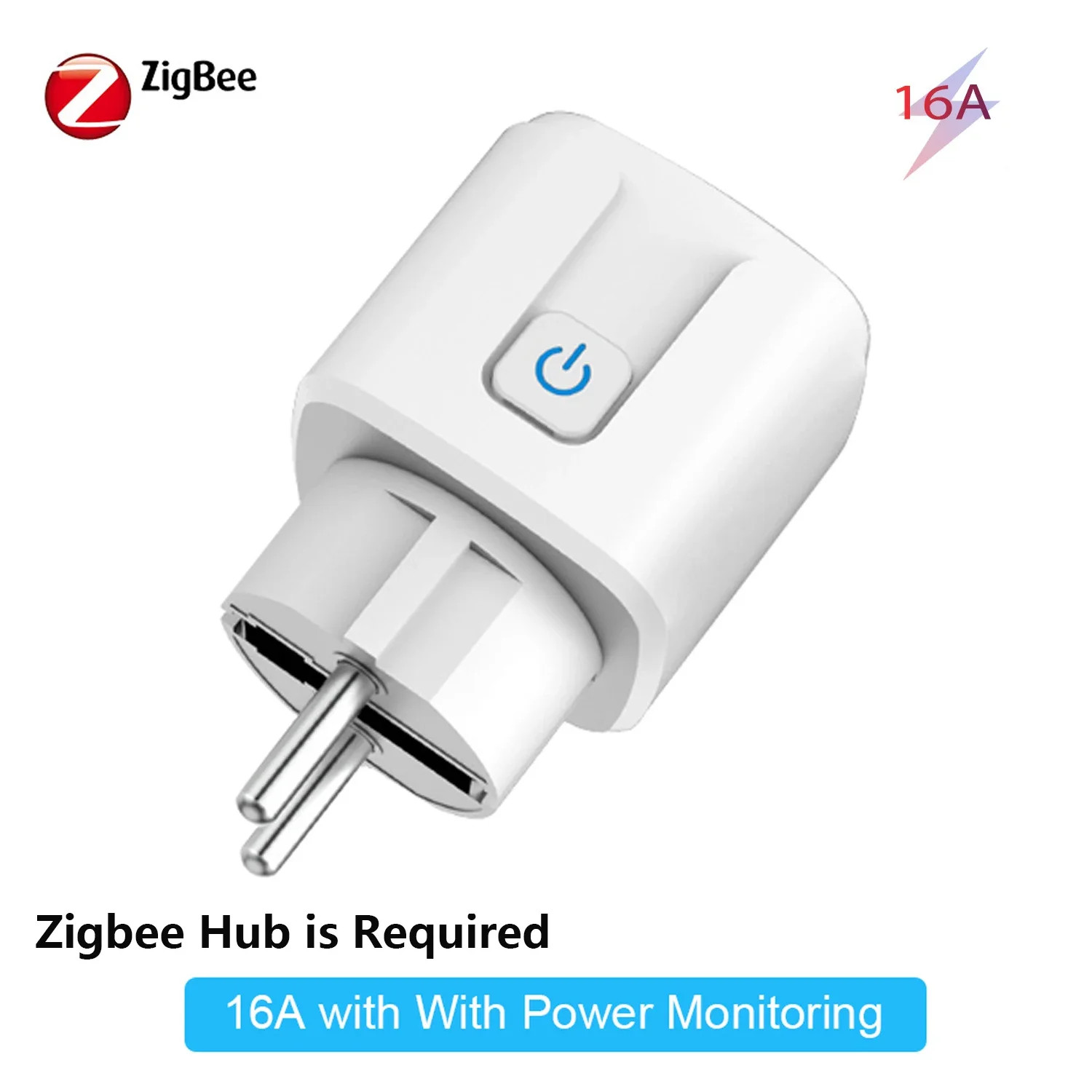 16A/20A Tuya ZigBee 3.0 Smart Plug EU Power Monitor Wireless App Voice Remote Co
