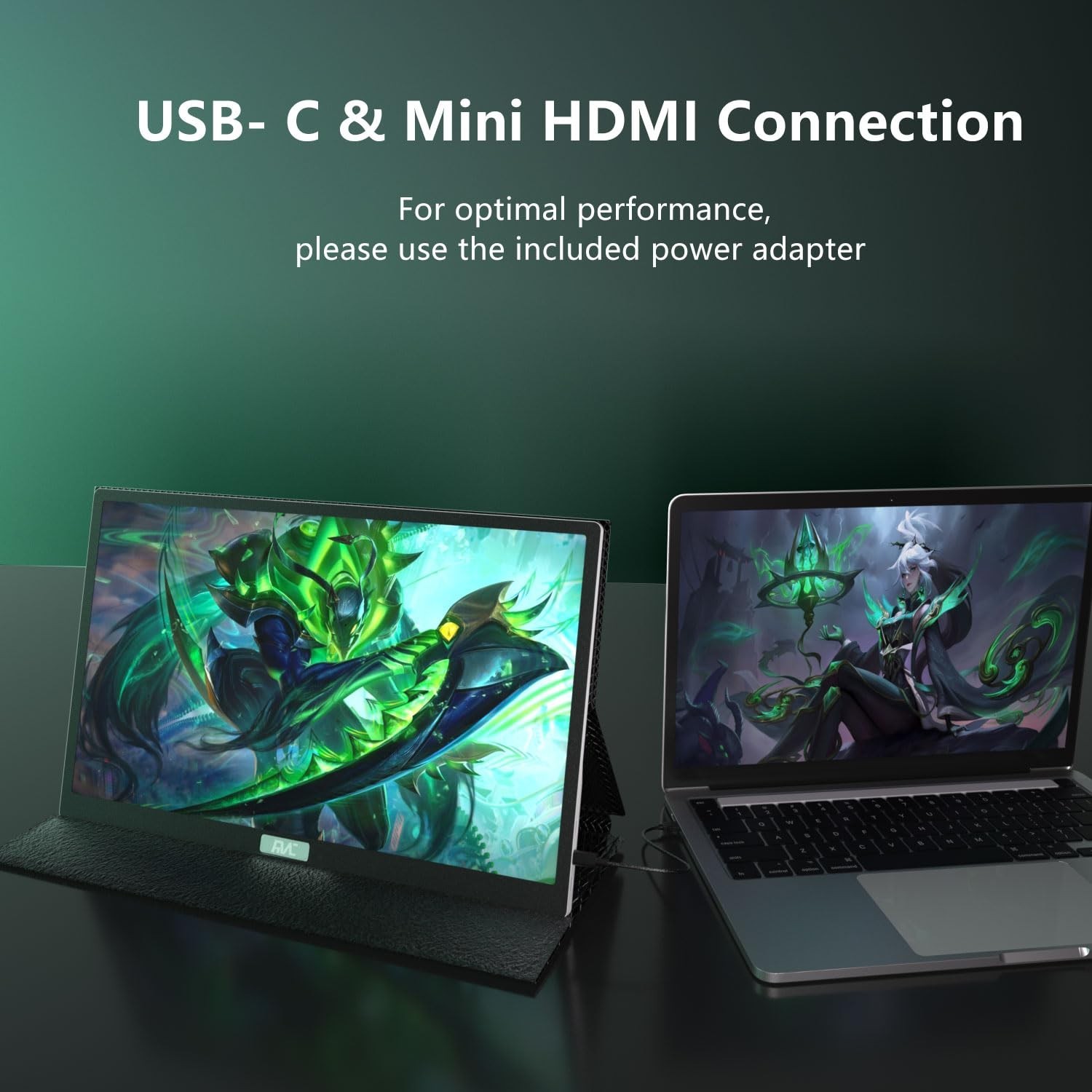 FMC 4K Portable Monitor 15.6″ 3840×2160 USB-C HDMI Display for Laptop PC Mac