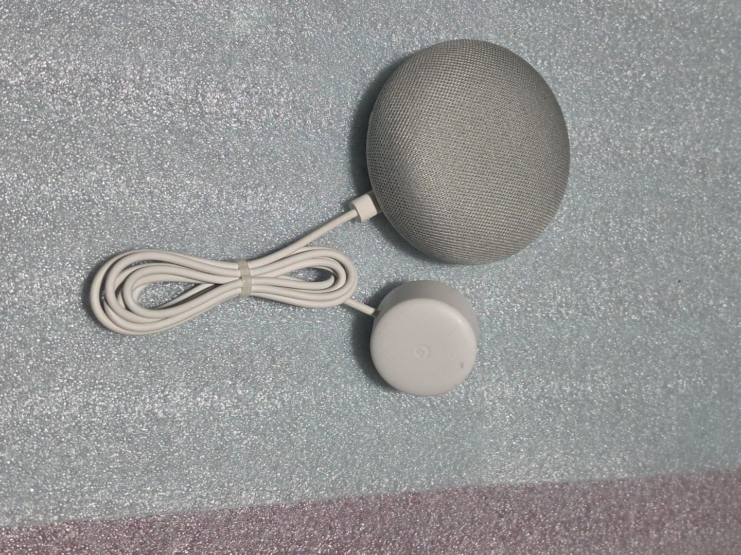 Google Home Mini 1st Gen Model H0A Gray & Orange, w/ Power Cord