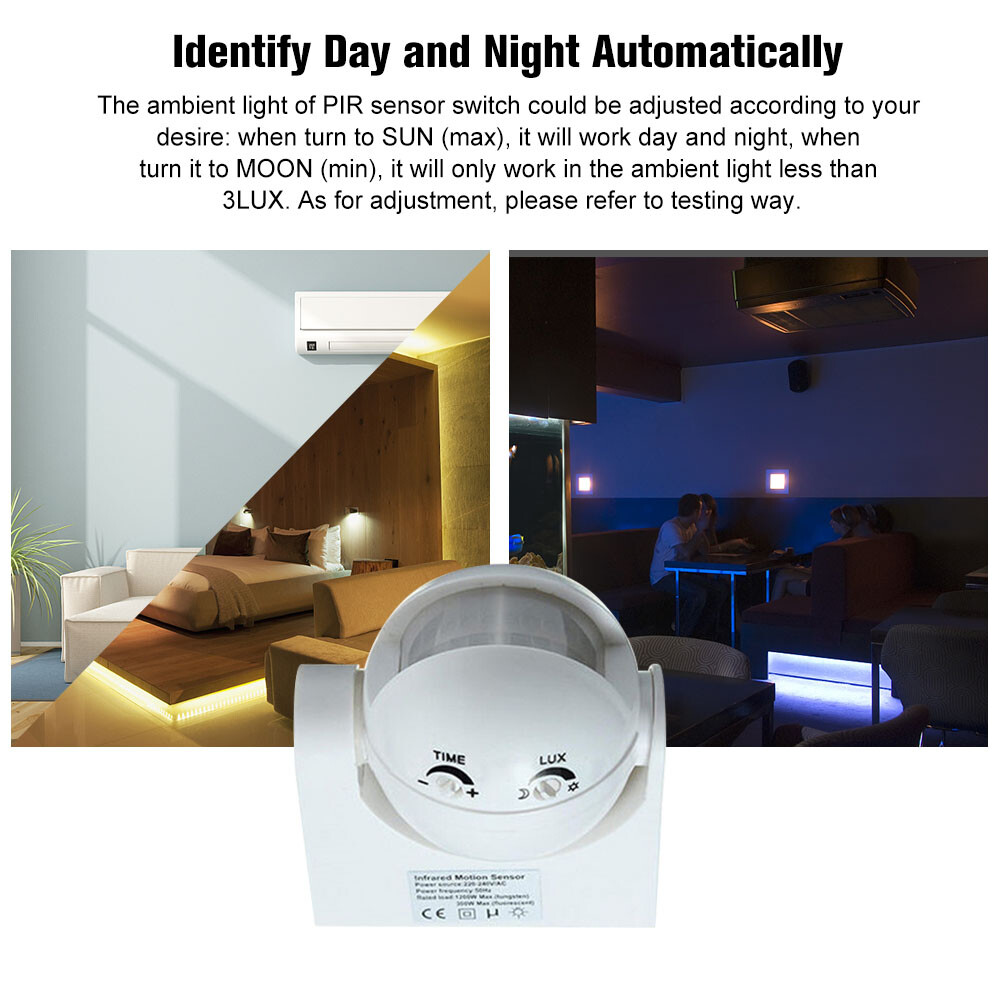 AC -240V 180 Degree IP44 PIR Infrared Motion N8Q2