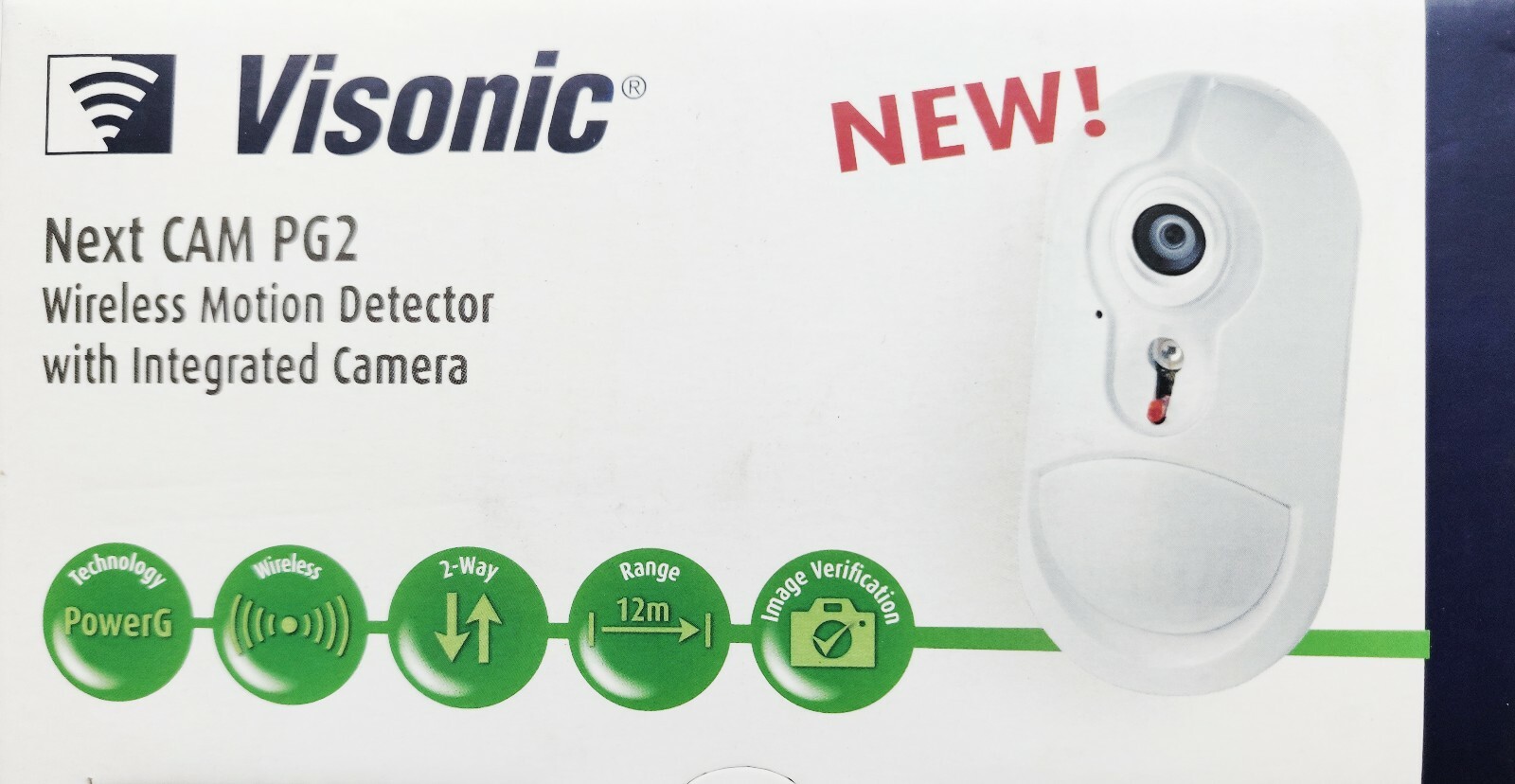 Visonic Next CAM PG2 Wireless Motion Detector w/ Integrated Camera 3 YR Battery
