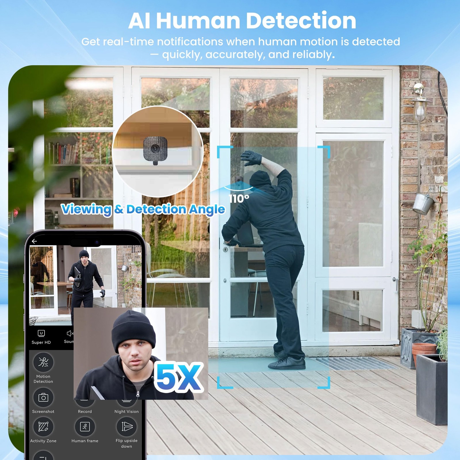 vebiliki 【2 Pack】 Window Cameras with 32GB SD Cards, 2K 3MP 2 Packs, White