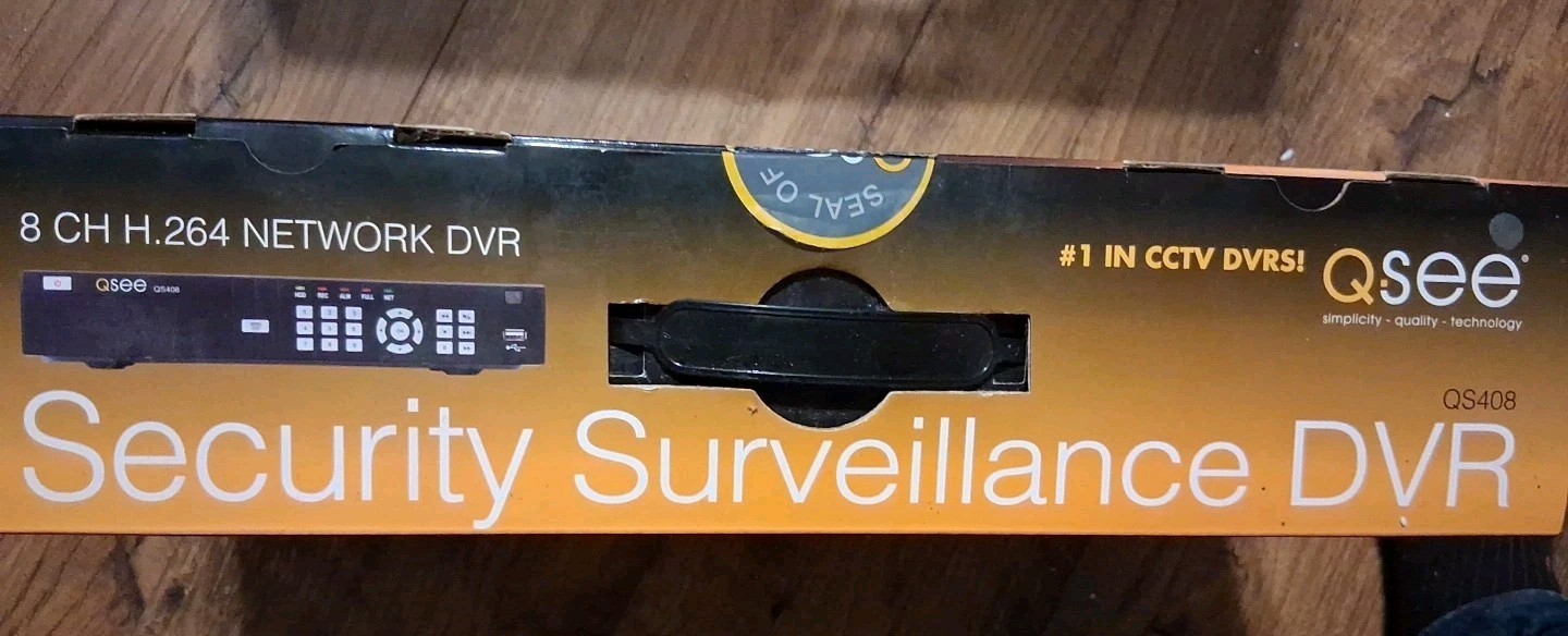 Q-See Security DVR W/500Gb- 4 Cams,Mouse,Remote,email Alert,Motion Det. New