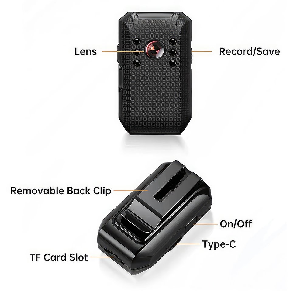Body Camera HD 1080P Audio Video DVR Night Vision Camcorder w/ Free 32GB SD Card