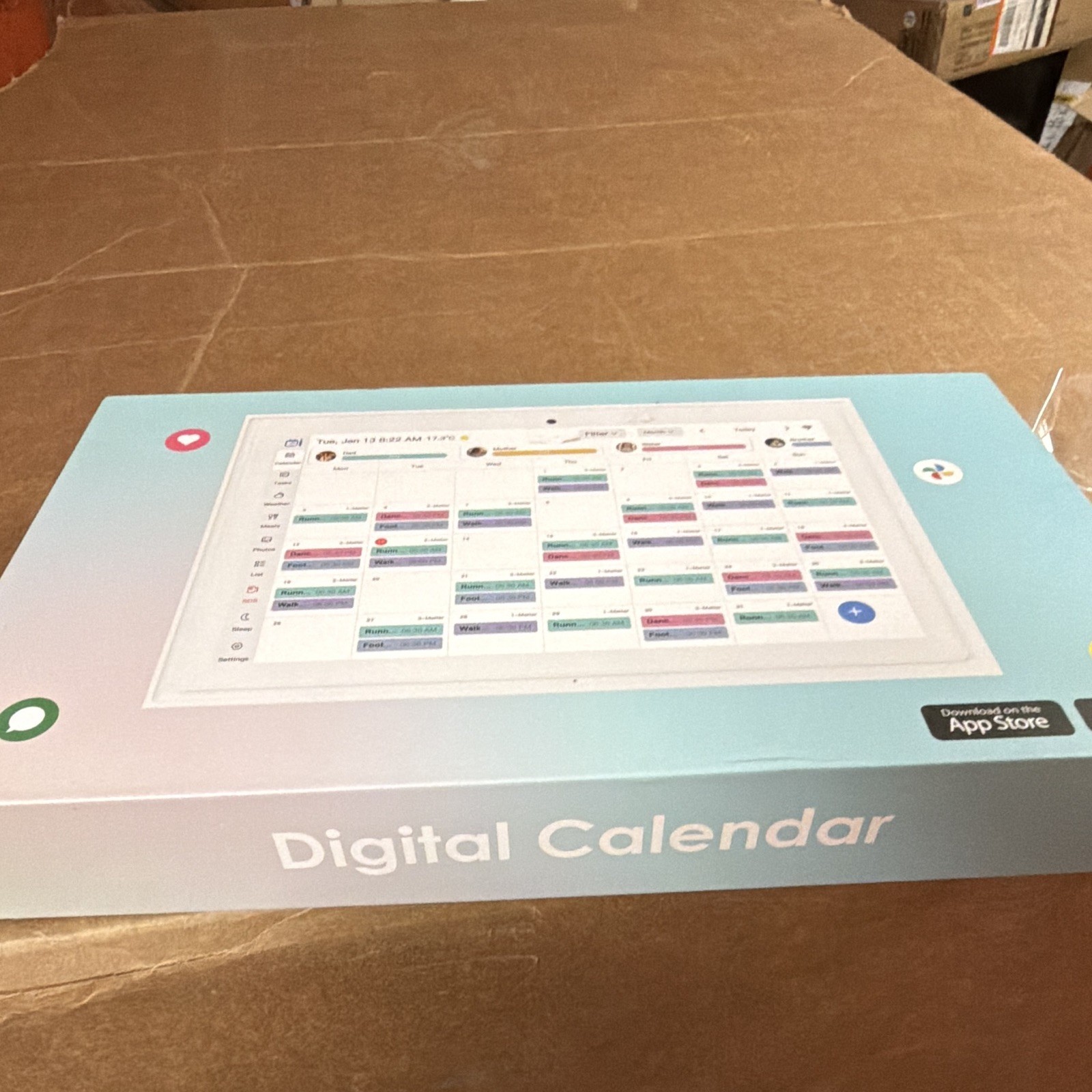Digital Calendar Smart Home Device with App Store Compatibility