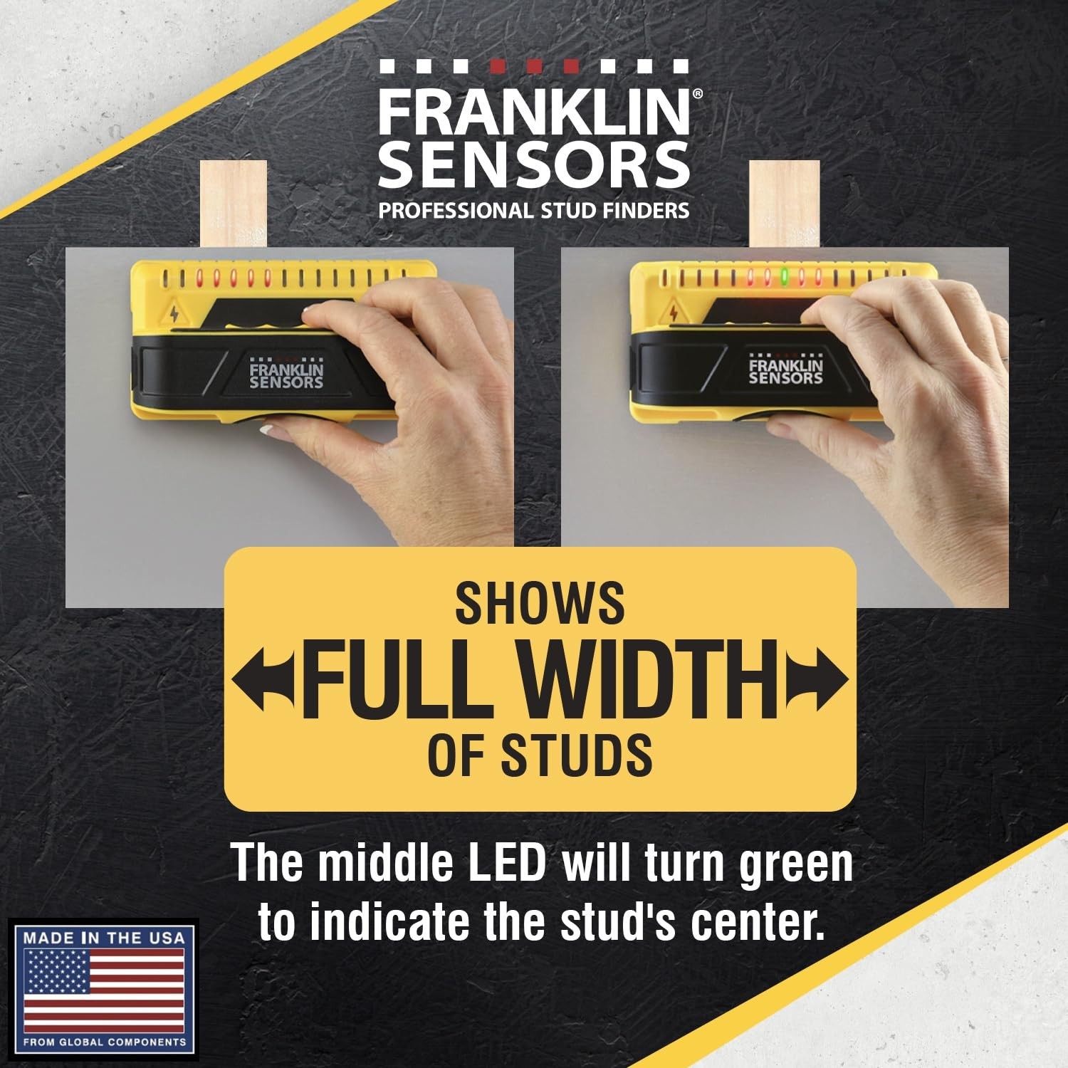 Franklin Sensors ProSensor M150 Stud Finder w/ Live Wire Detection Wall Scan