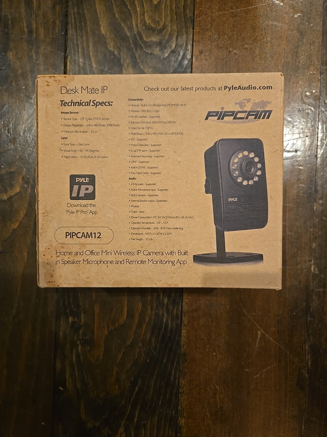 Pyle PIPCAM12 “Desk-Mate Mini” Wireless IP Security Surveillance Camera with…