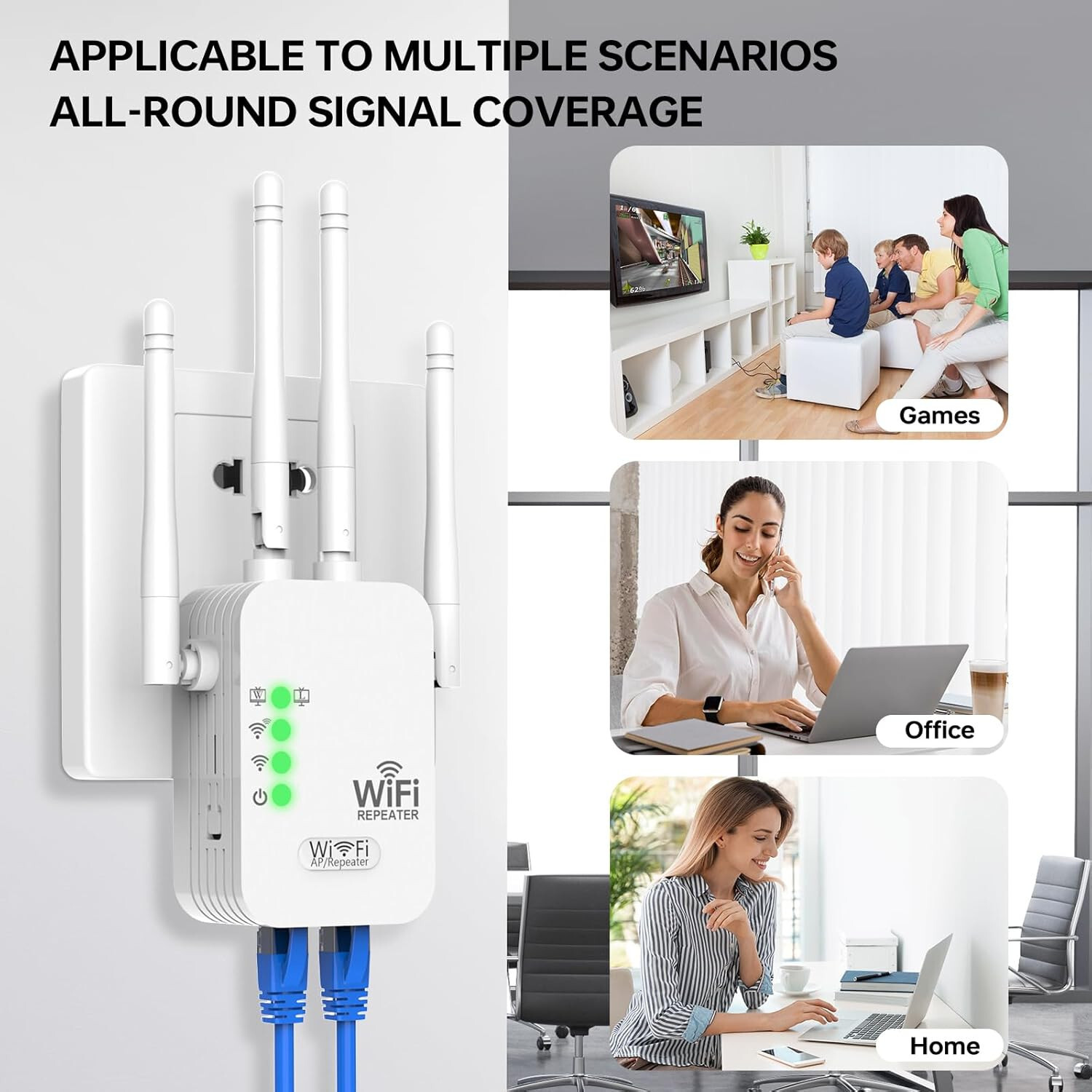 Repeater Router 802.11 Ethernet Wifi Power Boost Long Range Internet Extender US