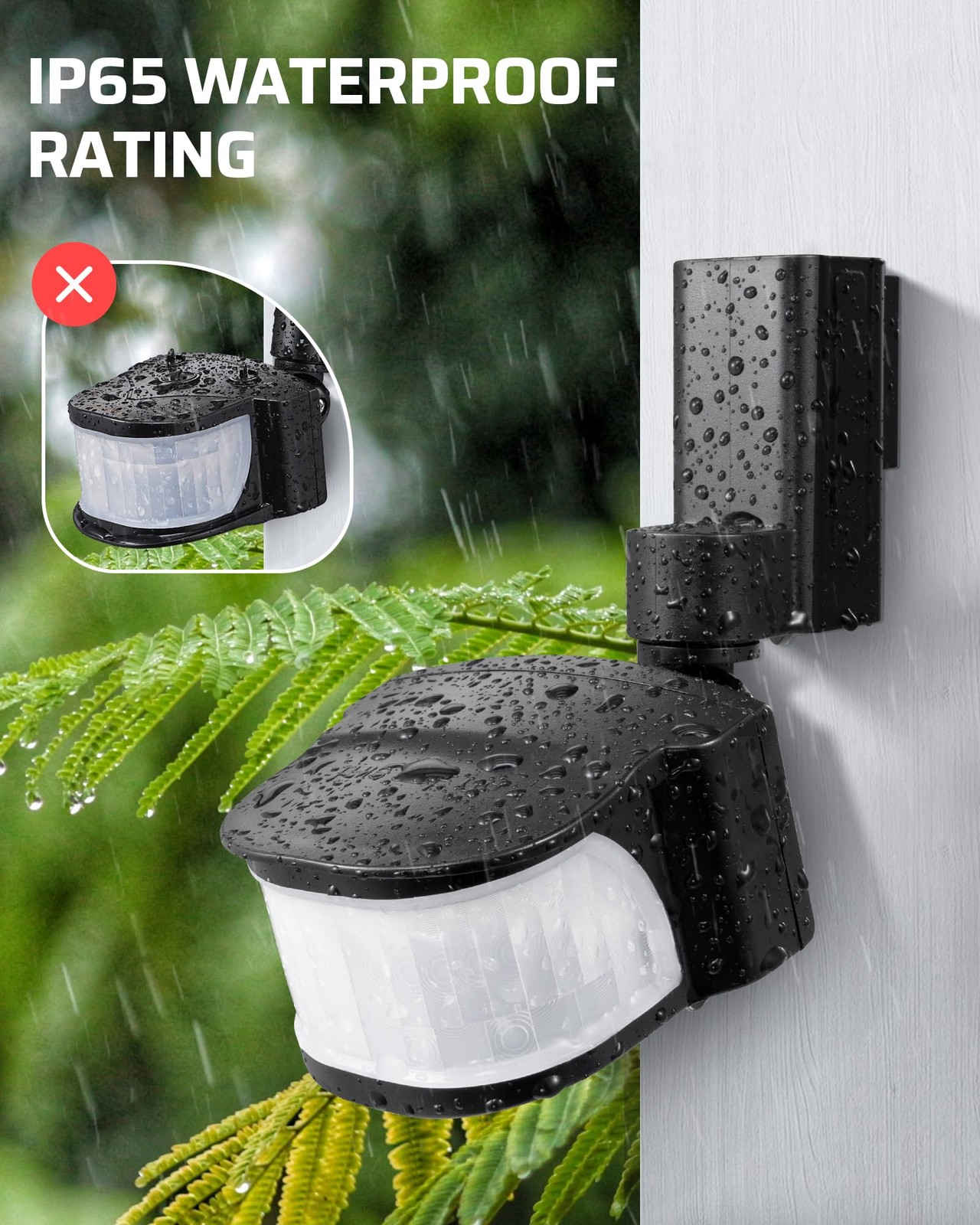 DEWENWILS Motion Sensor Outlet, Indoor Outdoor Motion Sensor Plug Outlet, Adj…