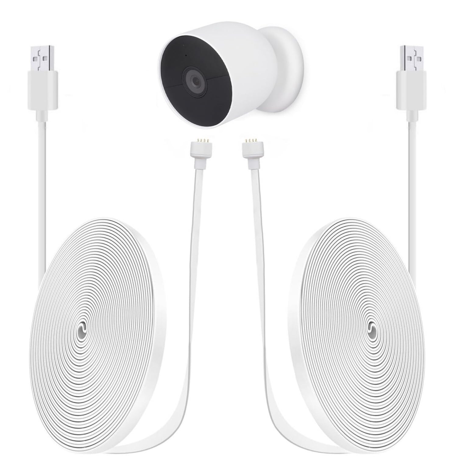 2 Pack 20Ft/6M Power Cord for Google Nest Cam (Battery) Only,Replacement Cable,W