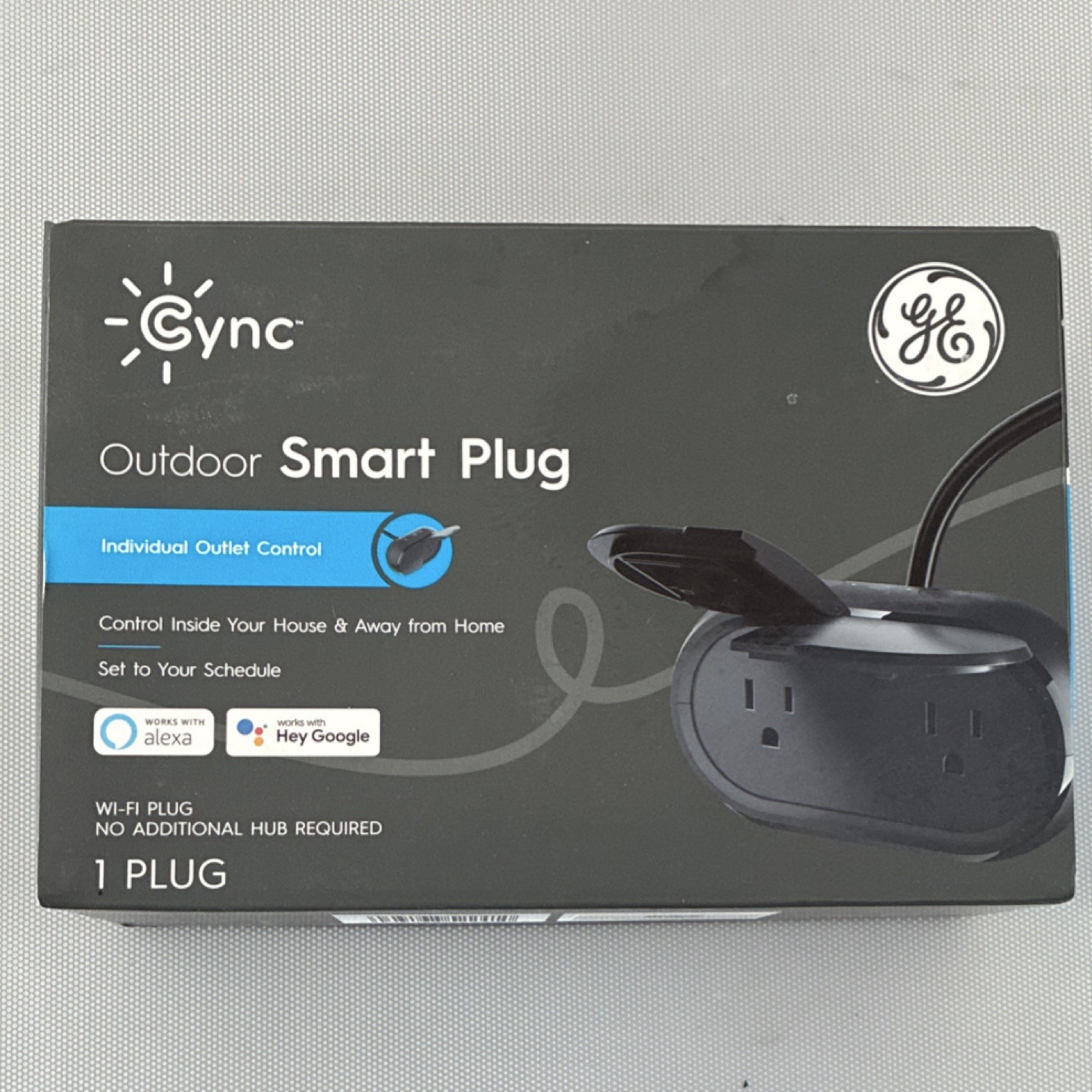GE Cync Outdoor Smart Plug WiFi 2 Outlet Alexa Google Weatherproof NEW – MINT