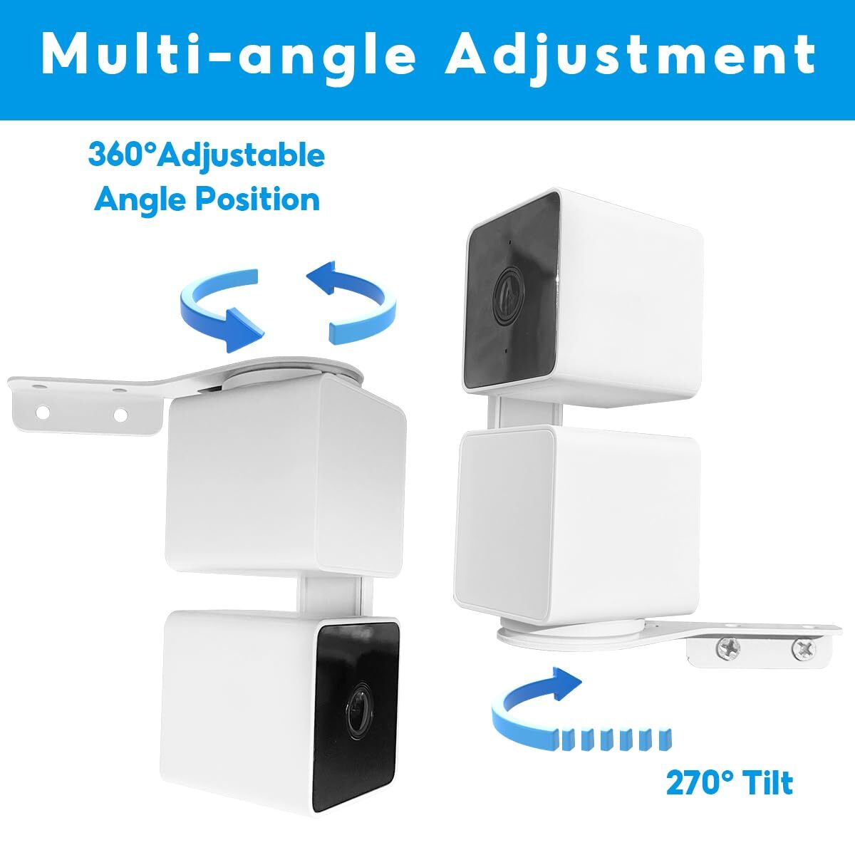 Wyze Cam Pan V3 Mount Wyze Cam Pan 270+ Degrees Outside/Inside Corner Wall Mo…