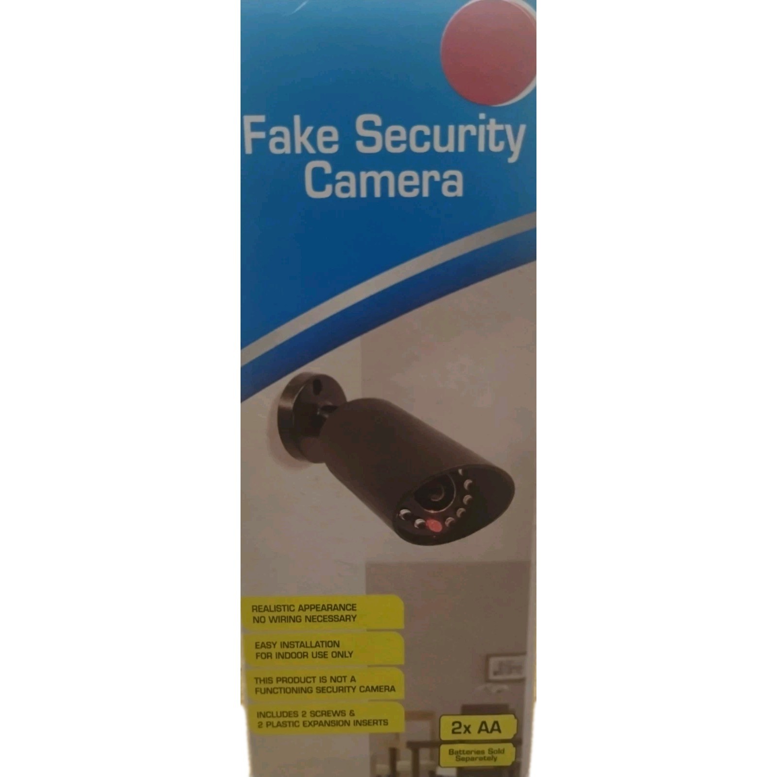 Fake Security Camera Flashing Recording Light AA batteries not included