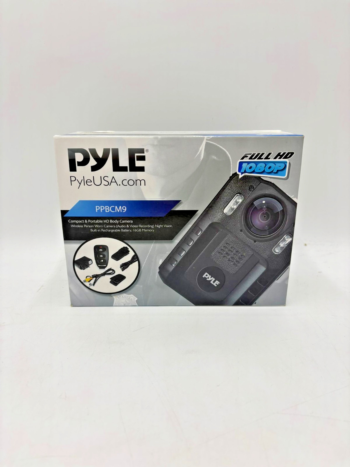Pyle PPBCM9 Compact & Portable HD Body Camera Night Vision, Motion Detector