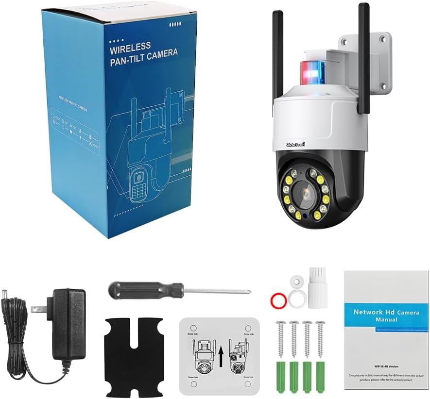 JideTech 8MP4K PTZ Security Camera Outdoor 5X Optical Zoom 5G WiFi Auto Tracking