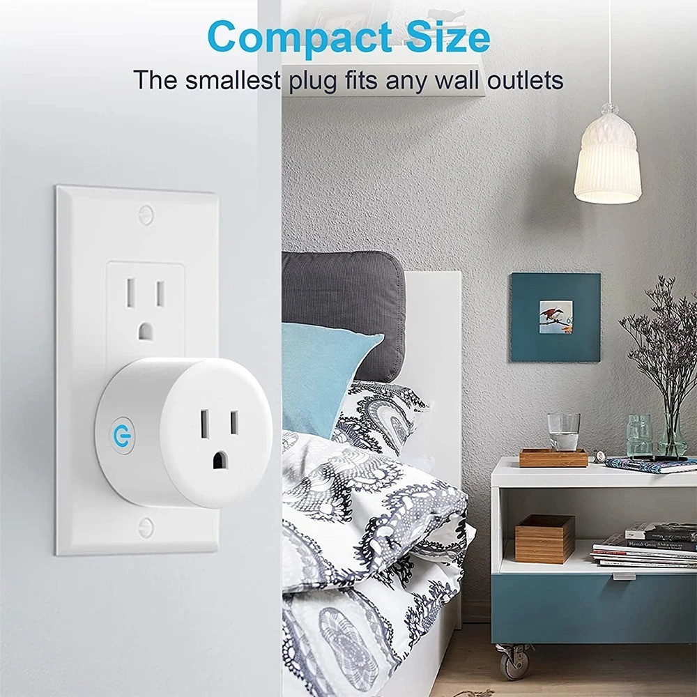 Tuya WiFi Smart Plug 20A with Power Monitor US Outlet Timer Work With Alexa