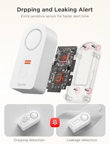 Water Leak Detector 3 Pack – WiFi Smart Sensor, 100dB Alarm, Remote Alerts, Home