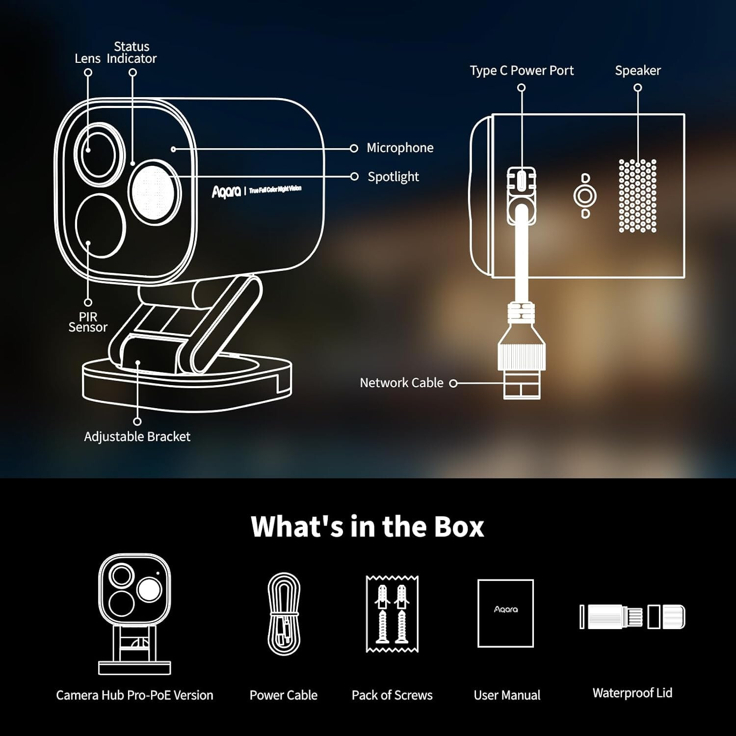 True Color Night 4MP Camera Hub G5 Pro PoE HomeKit Thread Border Router Zigbee