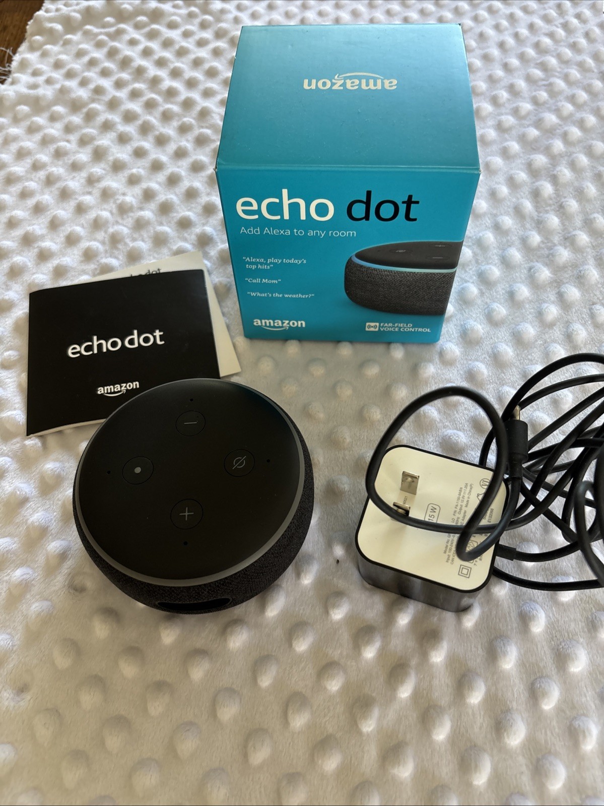 Amazon Echo Dot (3rd Generation) Smart Speaker Charger New Open Box