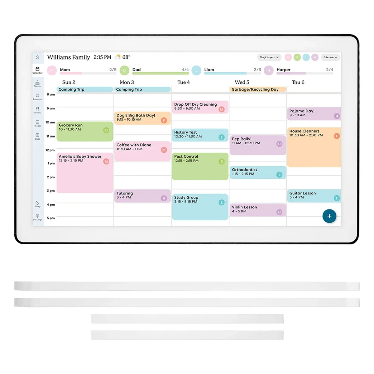 SKYLIGHT CALENDAR SKY LIGHT FRAME DIGITAL FAMILY ORAGNIZER CHORES SMART 27″ NEW