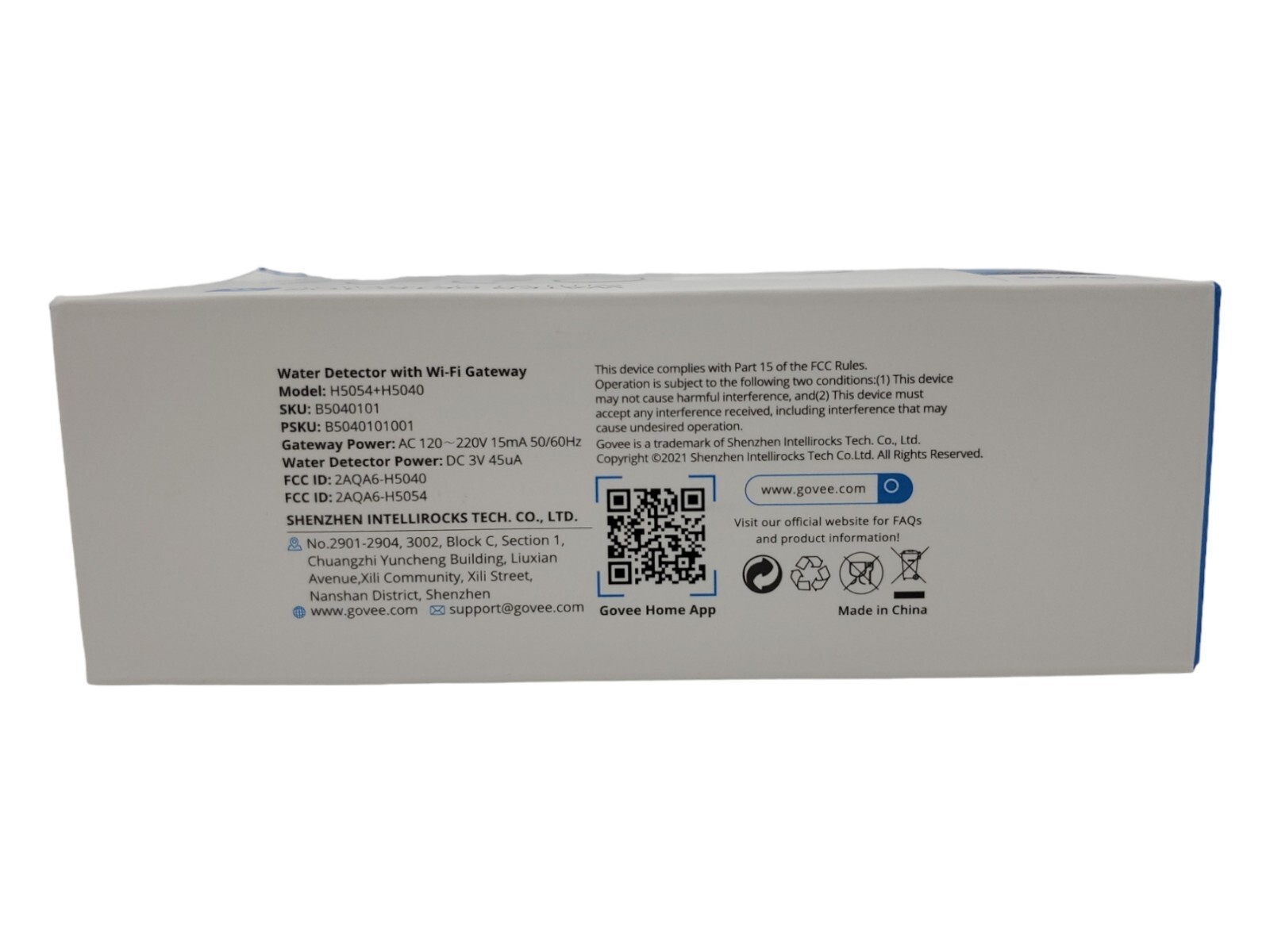 Govee Water Detector 3 Pack with RF Wi-Fi Gateway B5040101 -2 / H5054 + H5040