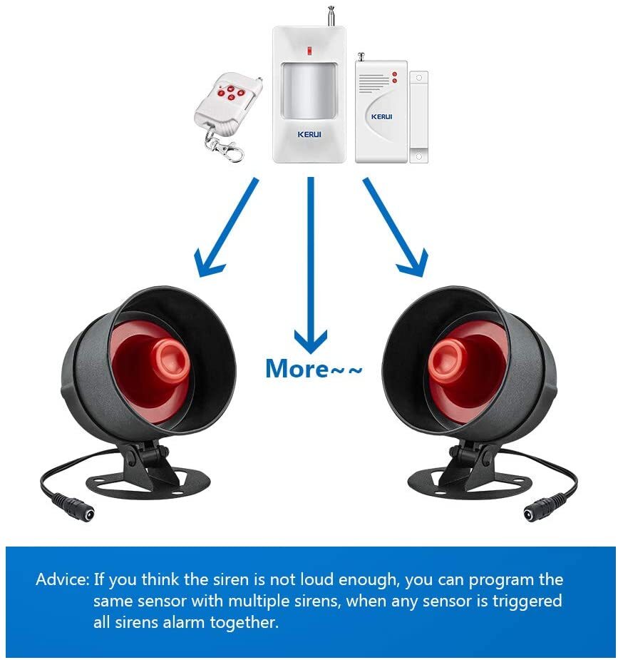 Home Alarm System Wireless Garage Security Burglar Anti-theft Door Sensor Detect