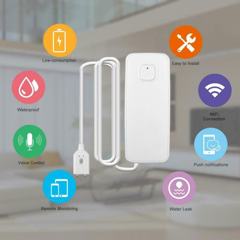 DIY TUYA APP WIFI Water Leak Overflow Sensor Smart Alarm Flood Leakage Detector